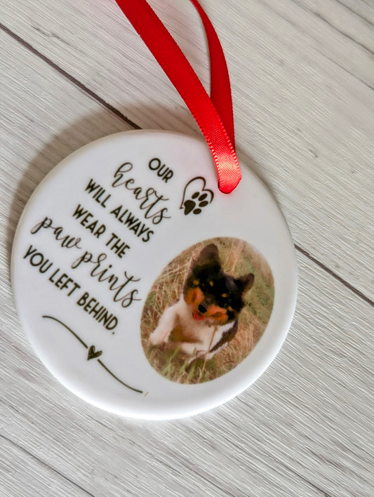 Photo Custom Ceramic Pet Bauble Decoration