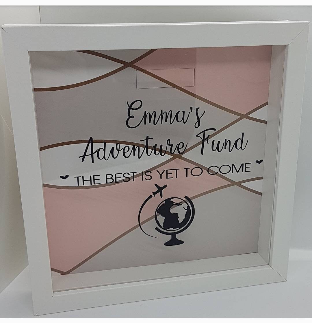 Personalised Money Box Frame | Adventure Fund |