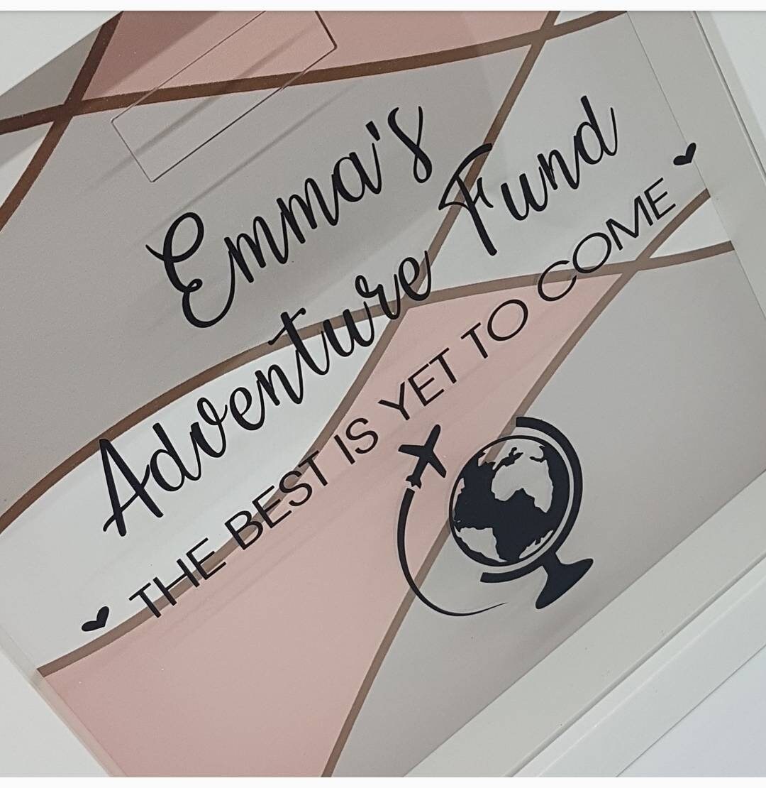 Personalised Money Box Frame | Adventure Fund |