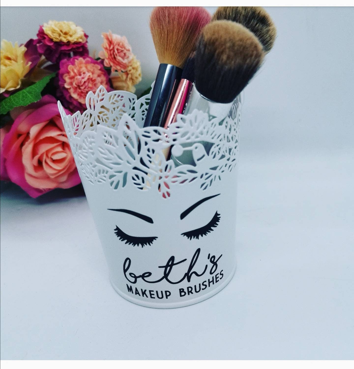 Personalised Makeup Brush Pot | Beauty Storage |