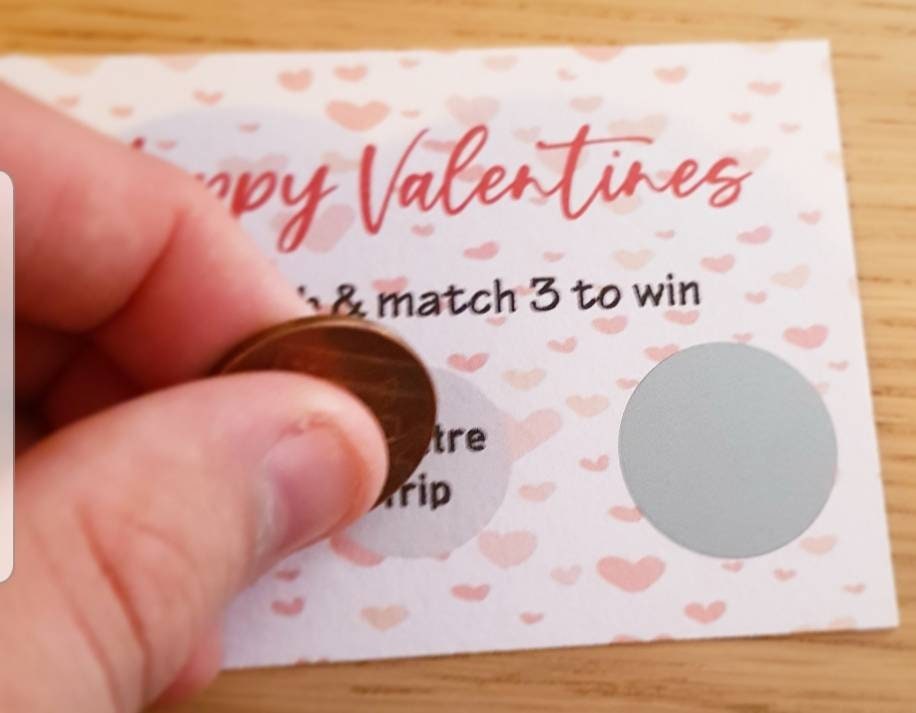 Valentines Day Scratch Card | Custom Surprise Scratch Off |