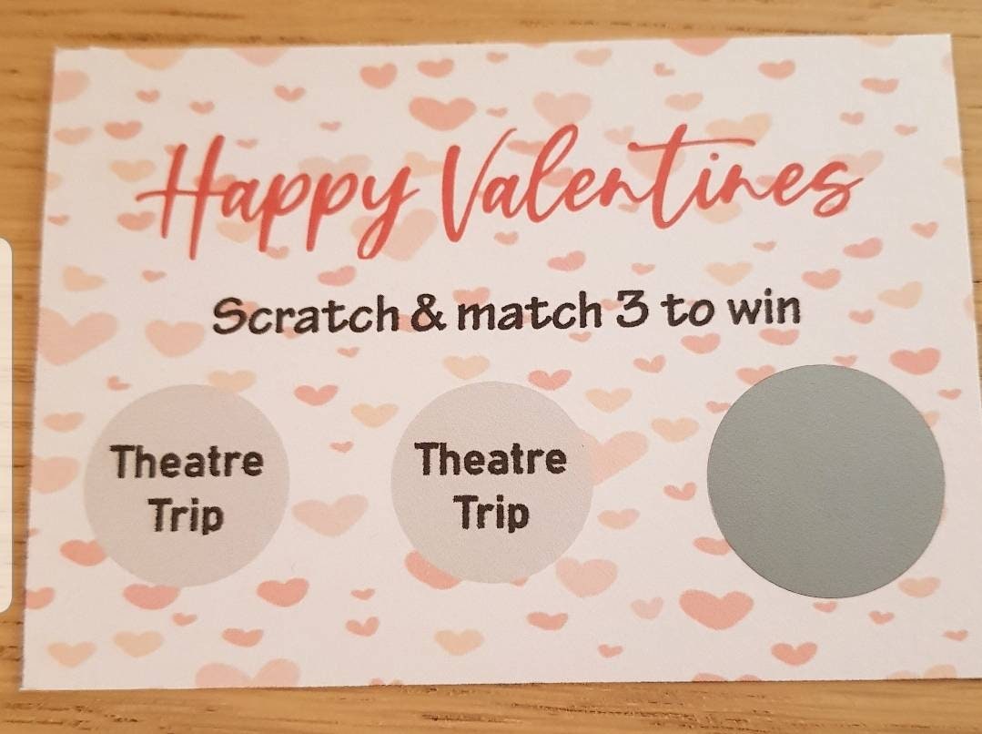 Valentines Day Scratch Card | Custom Surprise Scratch Off |