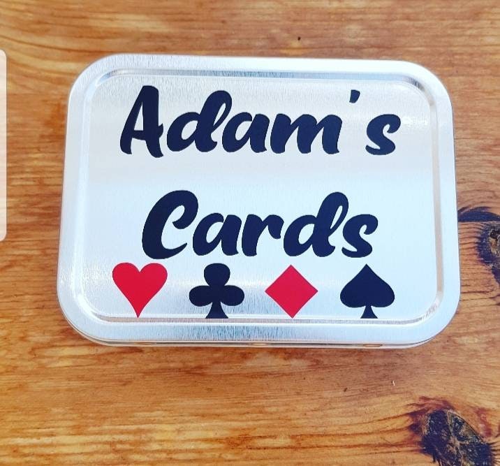 Custom Playing Cards Metal Storage Tin | Gold or Silver |