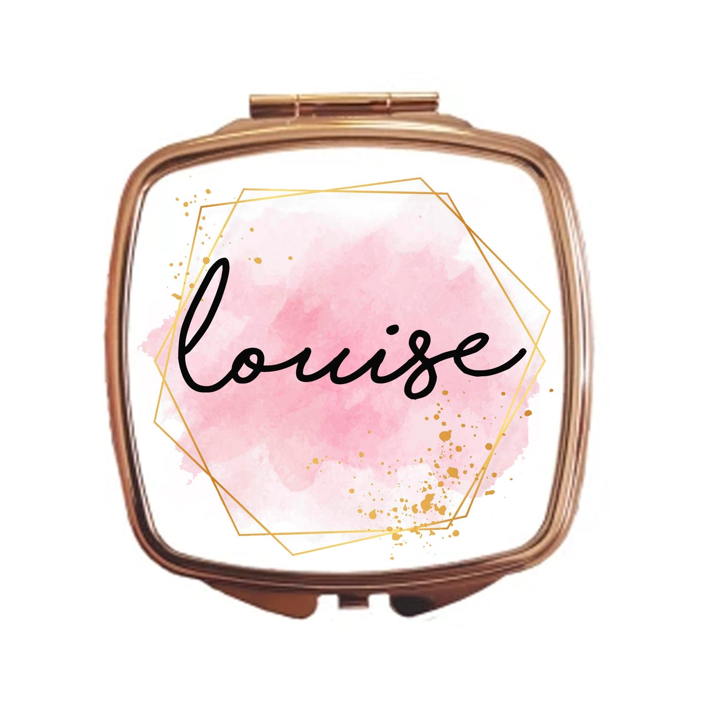 Rose Gold Personalised Compact Mirror