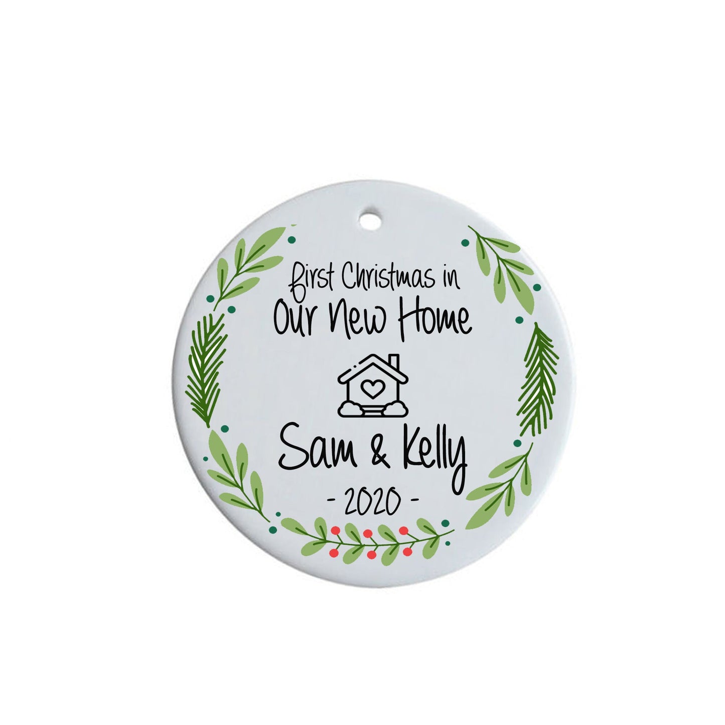 First Christmas Ceramic Circle Bauble