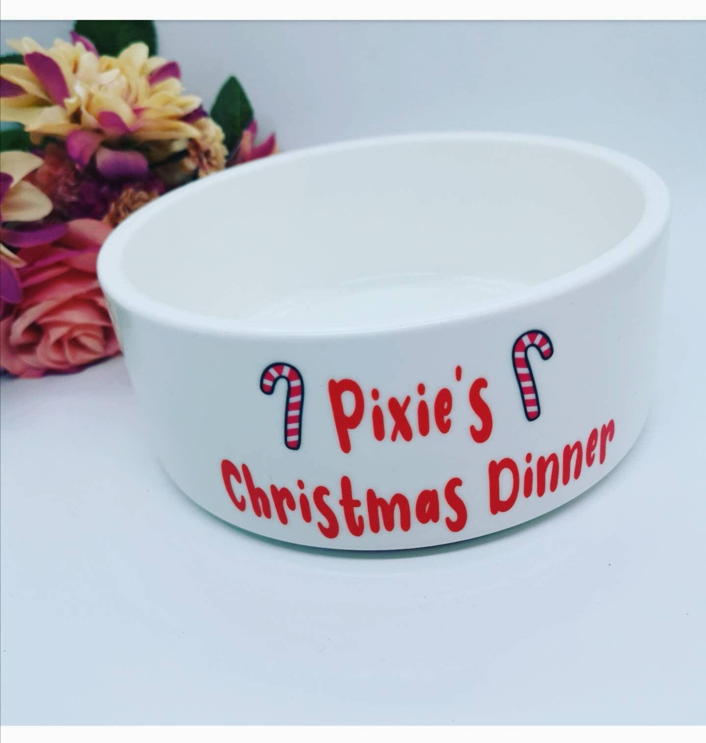 Personalised Pet Christmas Dinner Bowl