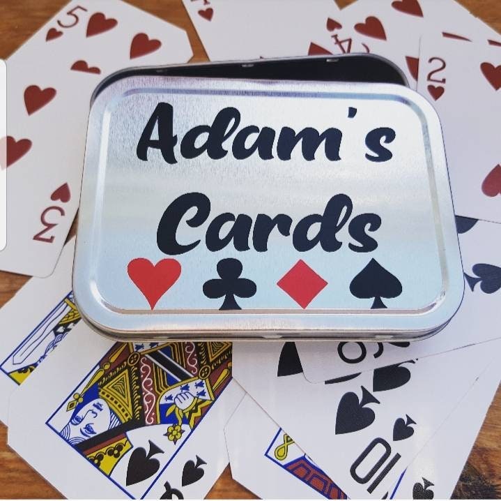 Custom Playing Cards Metal Storage Tin | Gold or Silver |