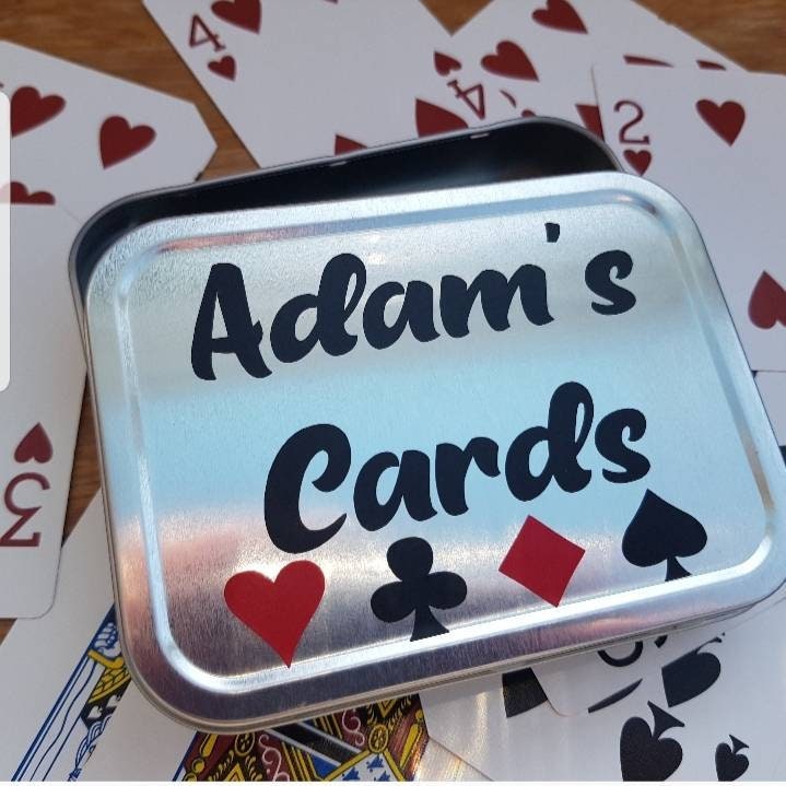 Custom Playing Cards Metal Storage Tin | Gold or Silver |