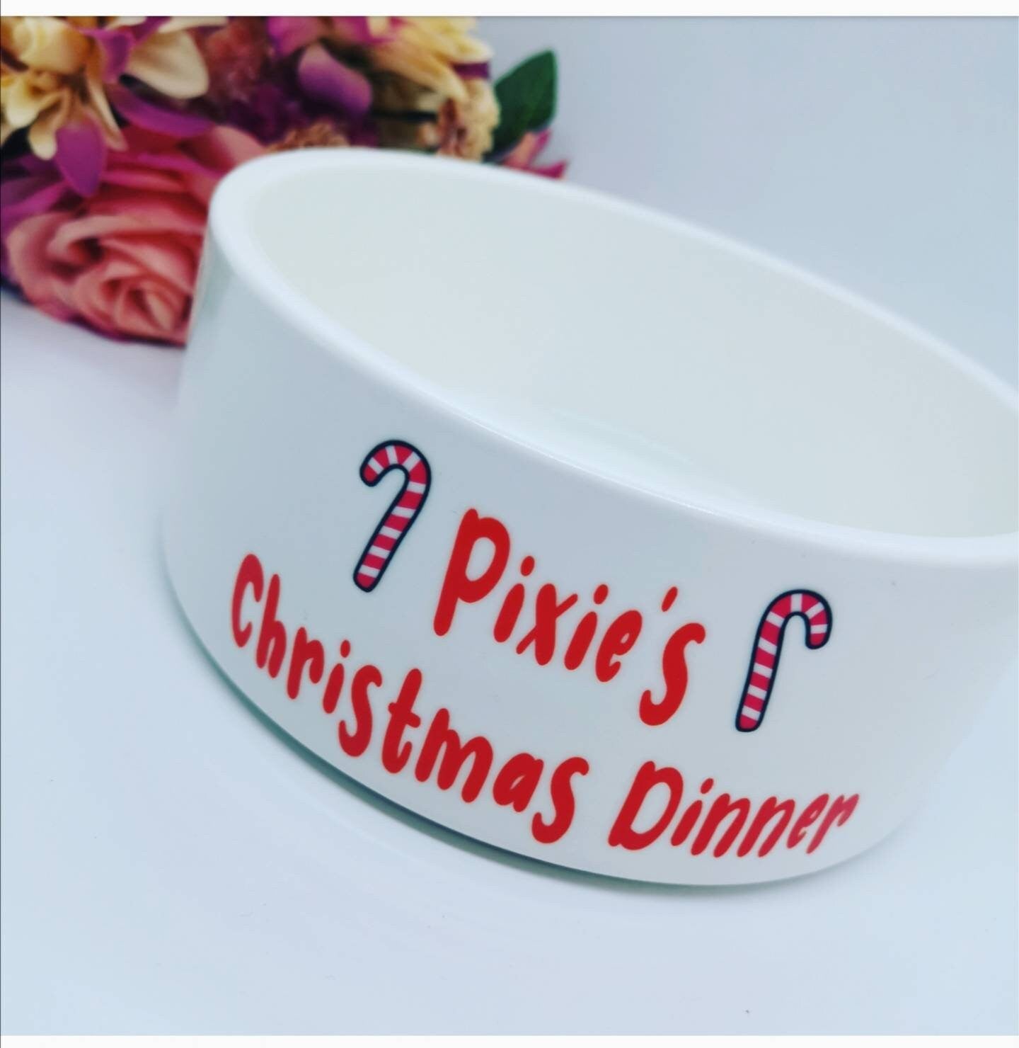 Personalised Pet Christmas Dinner Bowl