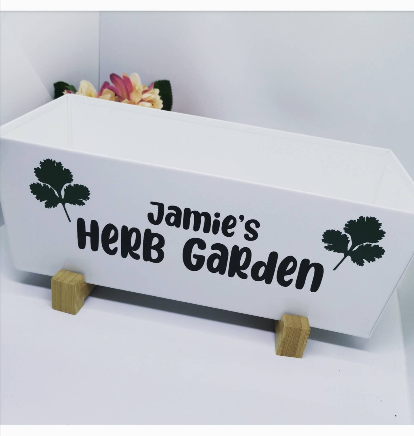 Personalised Herb Garden Box | Window Box | Indoor allotment |