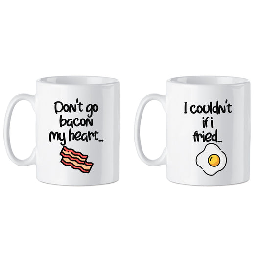 Novelty Couple Ceramic Mug Set | Don't Go Breaking My Heart