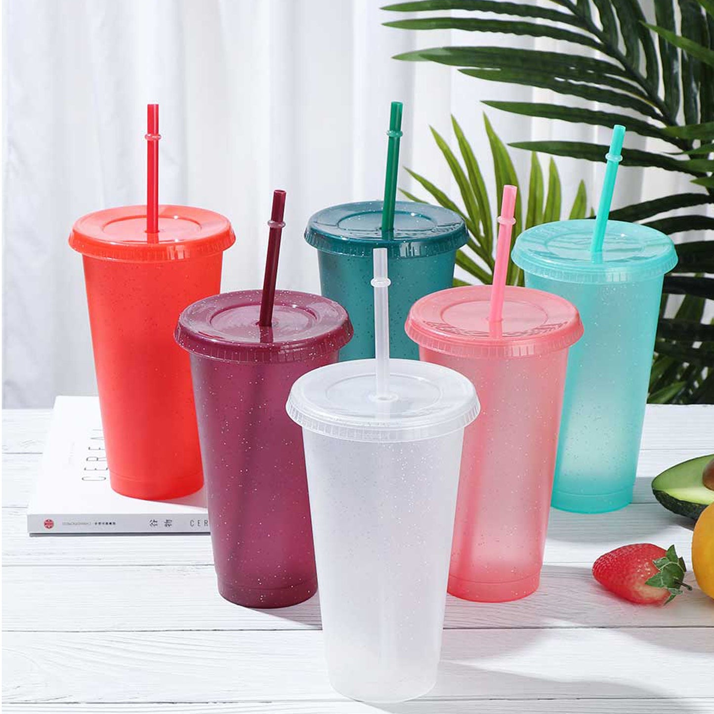 Lightweight Personalised Reusable Travel Cup With Lid & Straw