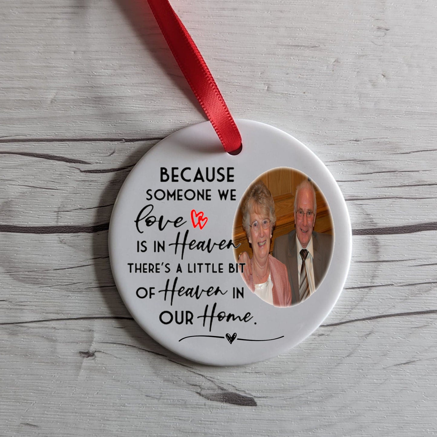 Personalised Heaven Christmas Ceramic Decoration