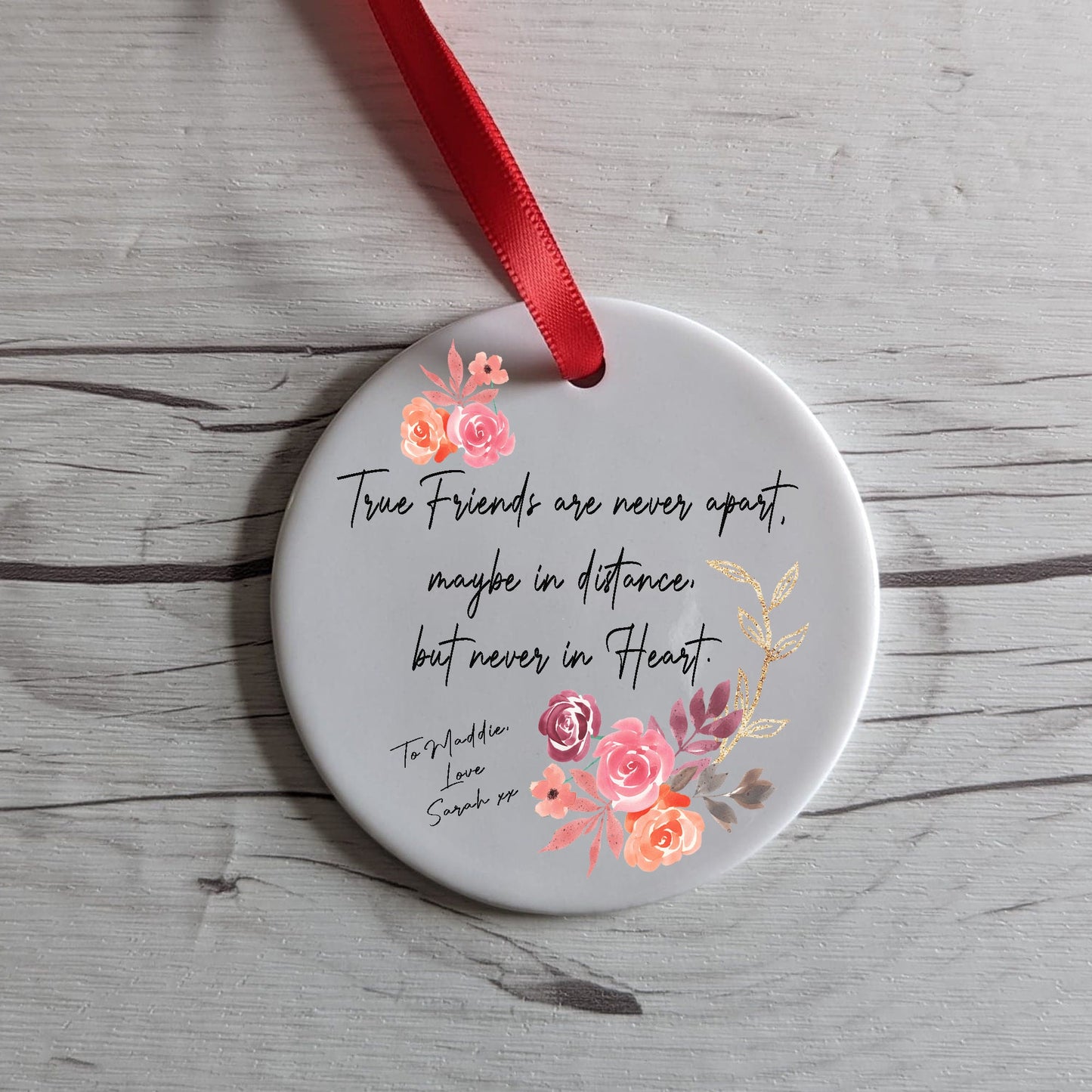 Friendship Ceramic Disc/Bauble