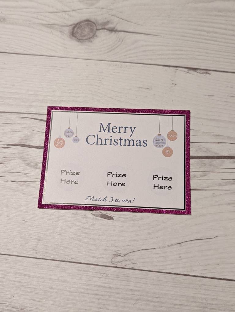 Personalised Christmas Gift Scratch Card