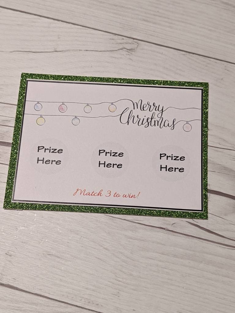 Personalised Christmas Gift Scratch Card