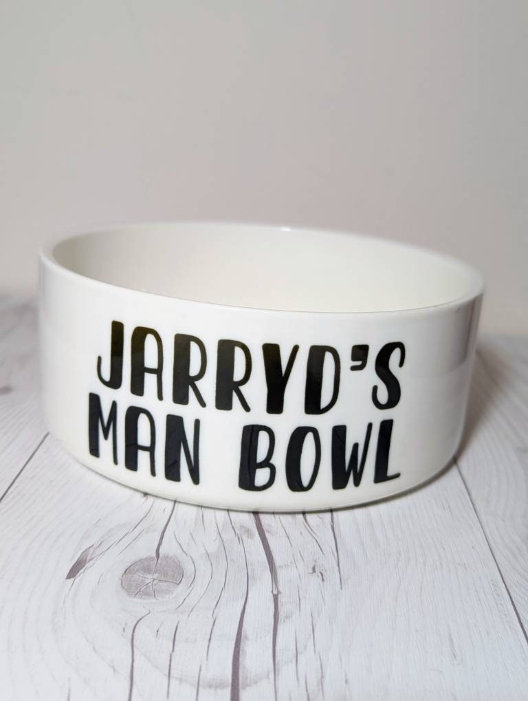 Personalised Man Bowl With Plastic Spade| Novelty Gifts |