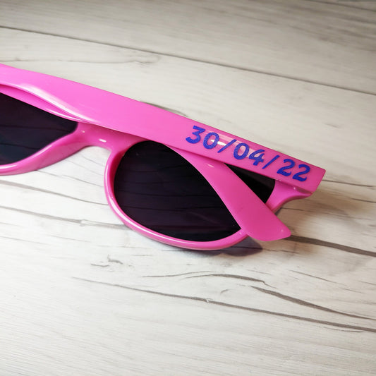 Pink Custom Child's Sunglasses | Wedding Accessories For Flower Girls, Page Boys Etc. |